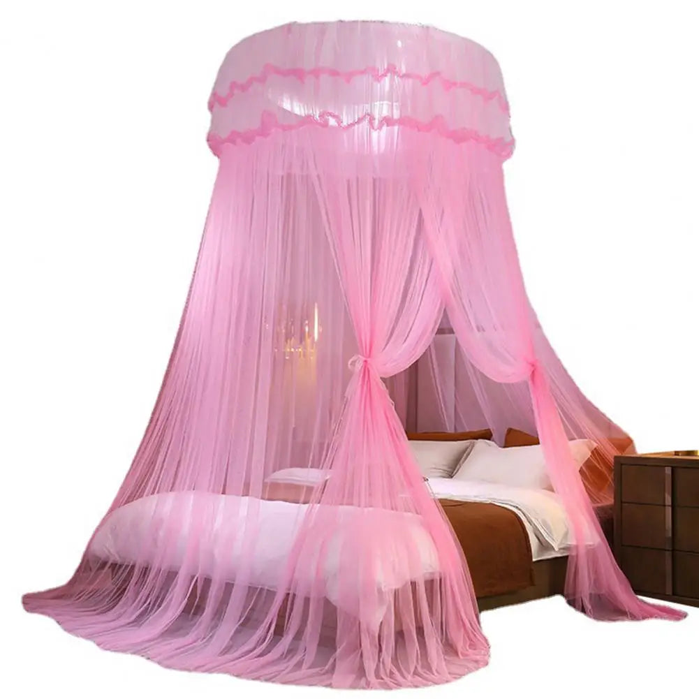 Breathable Hanging Mosquito Net Top Hook Lace Bed
