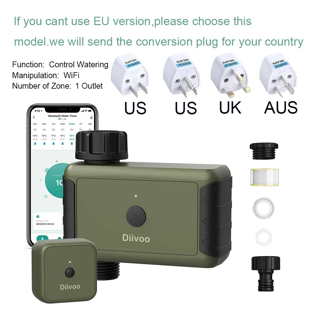 Diivoo WiFi Drip Irrigation Controller Programmable Automatic Irrigation