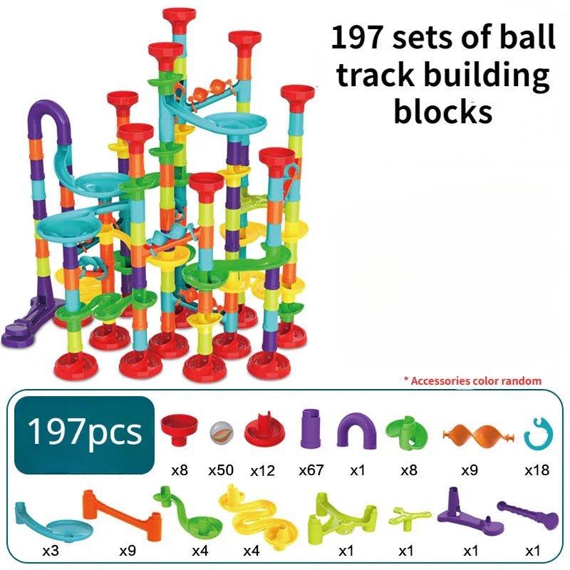 Marble Run Building Blocks Marbles Slide Toys Children