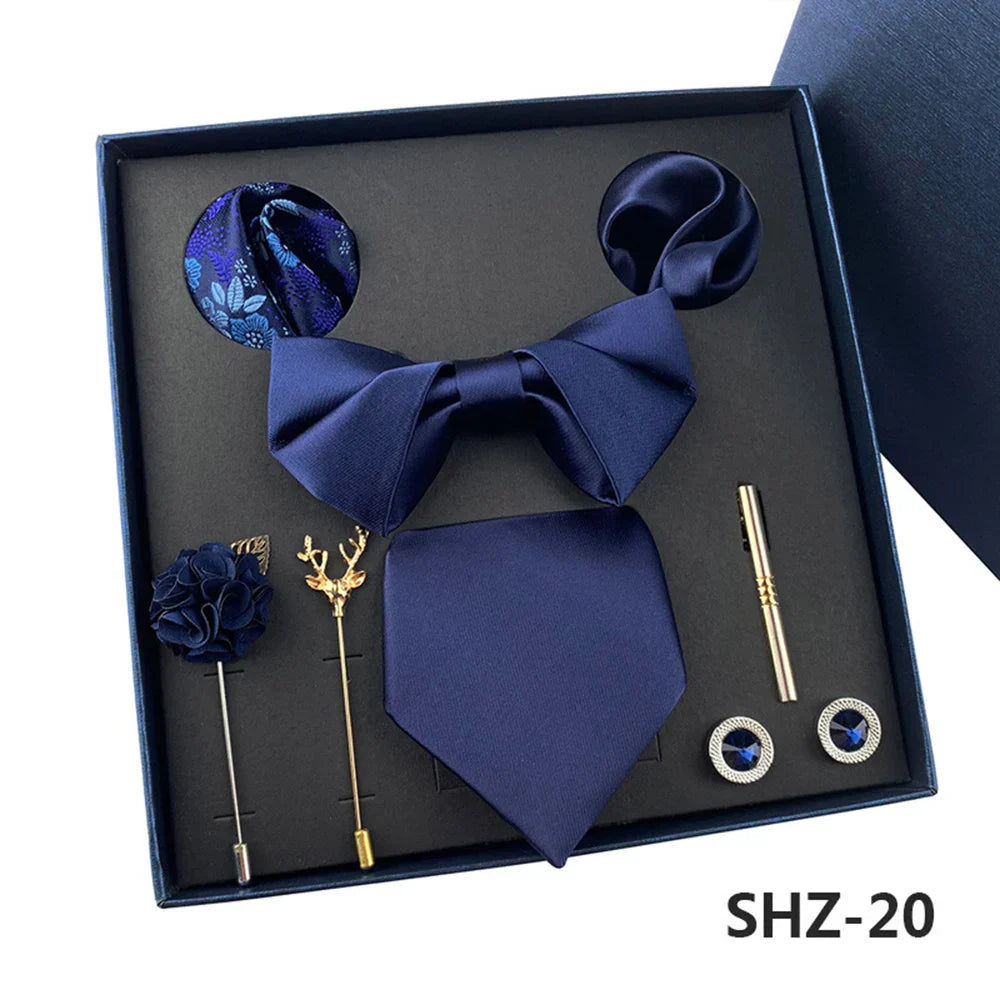 Men's Tie Set Gift Box Fashion Brand Bowtie