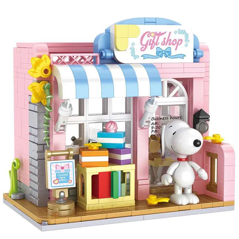 Genuine Classic Animation Snoopy Model Building Blocks DIY