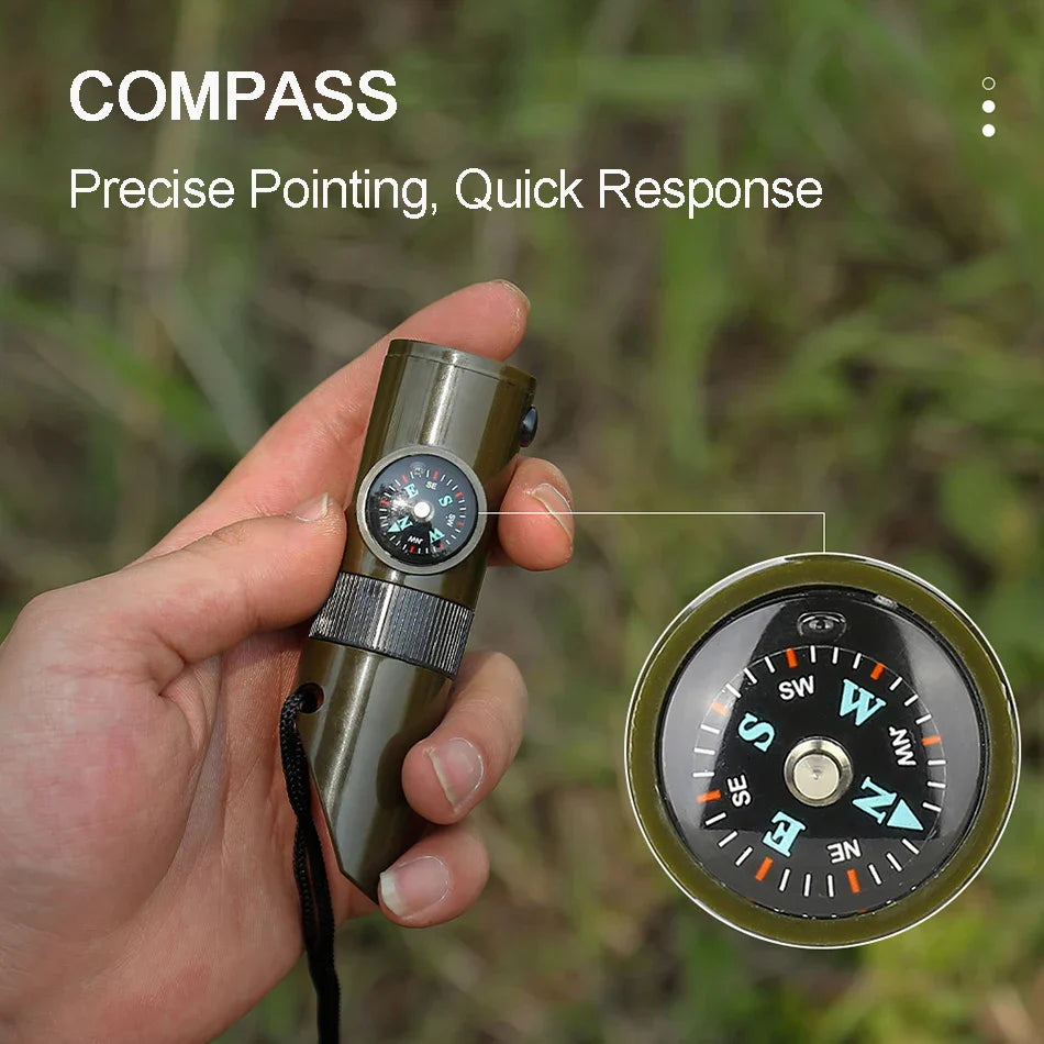 7 in 1 Survival Whistle Portable High Decibel
