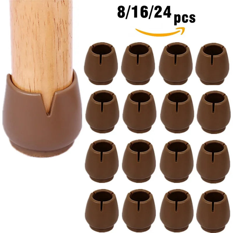 Upgraded 24pcs Silicone Table Chair Leg Mat Non-slip