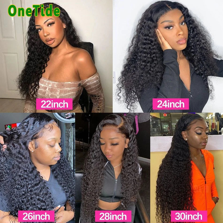 13x4 Lace Front Human Hair Wigs Deep Wave