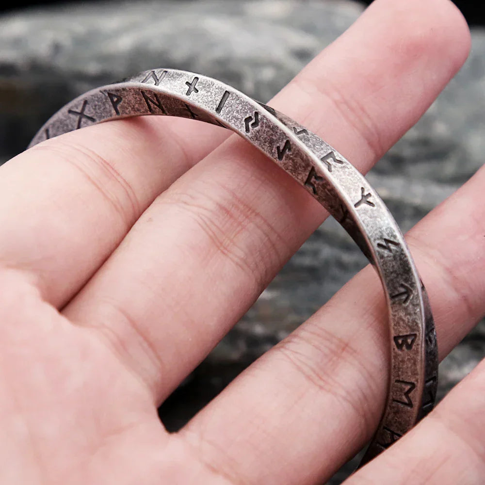 New Vintage Nordic Viking Twist Cuff Bangles For