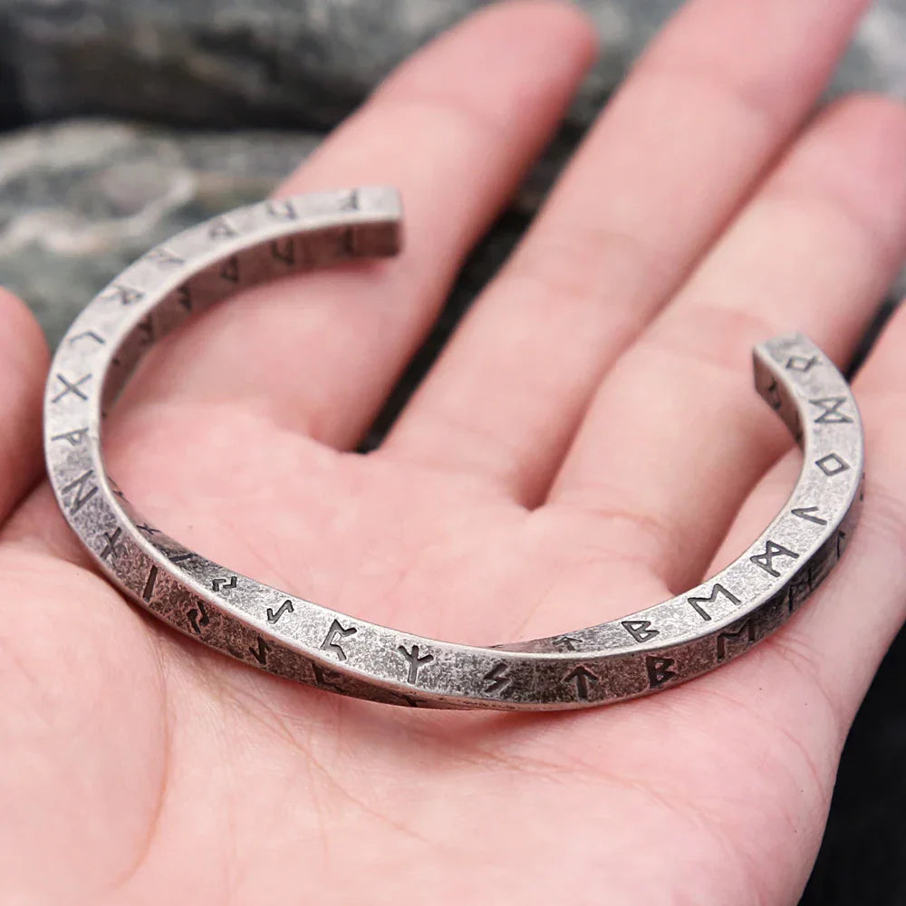 New Vintage Nordic Viking Twist Cuff Bangles For