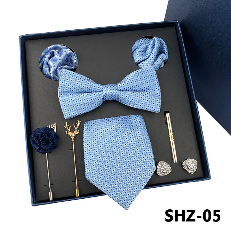 Men's Tie Set Gift Box Fashion Brand Bowtie
