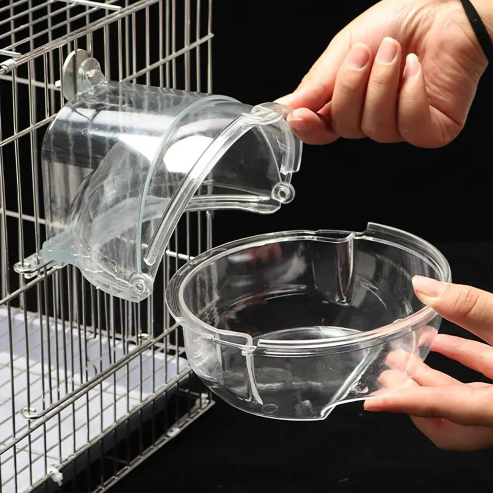 Parrot Bath Tub Bird Shower Box Transparent Bathing