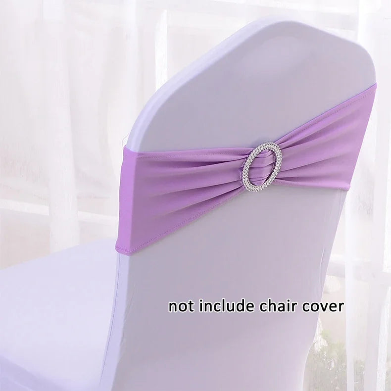 50pcs/lot Stretch Lycra Spandex Chair Covers Bands With