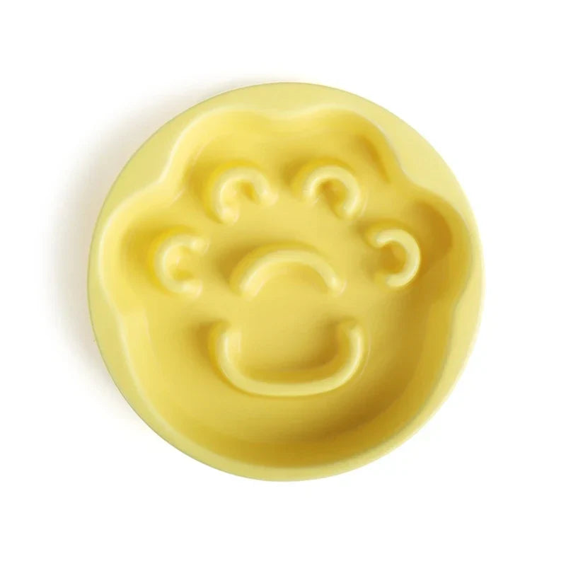 AntiChocking Pet Bowl Food Plate Puppy Ceramic MessFree
