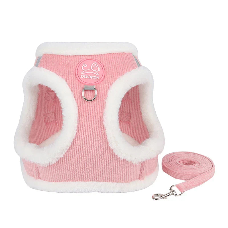 Winter Pet Vest Cute Cat Towing Rope Comfortable