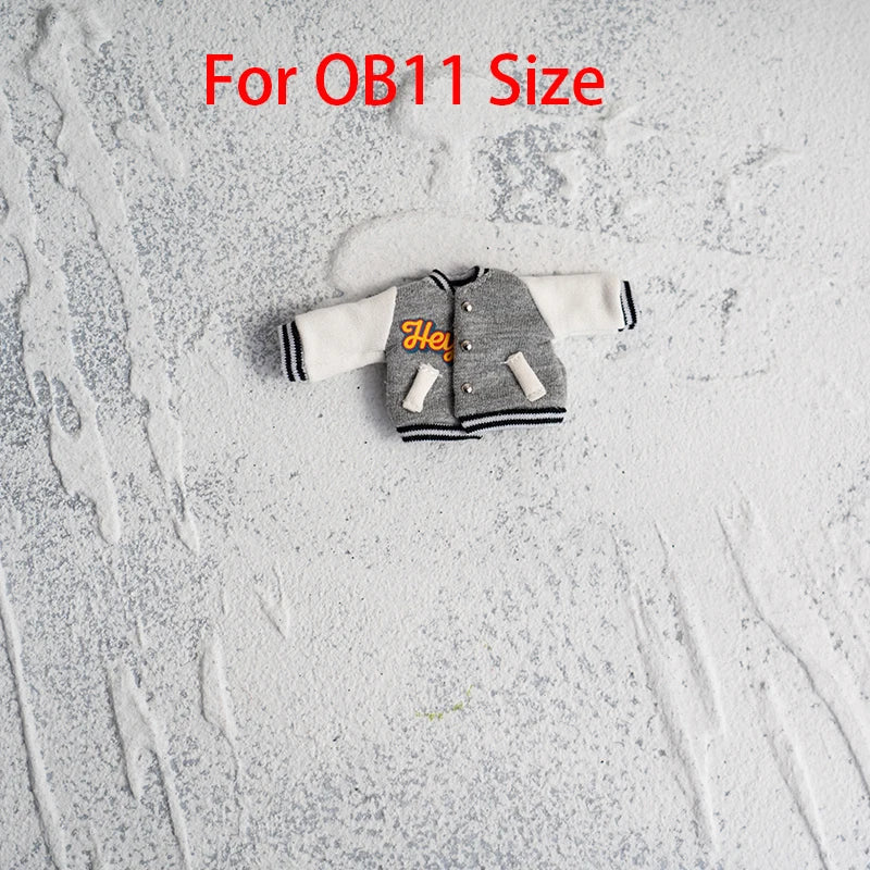 Ob22 24 Doll Baseball Jacket Clothes Ob11 Doll Sport Coat With Zipper For Ob11, Ymy、Licca、Azones、Ob24、Ob27 Doll Accessories