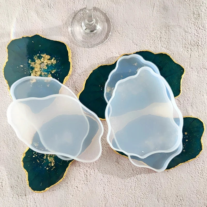 DM403 Irregular Marble Tea Cup Tray Doorplate Silicone