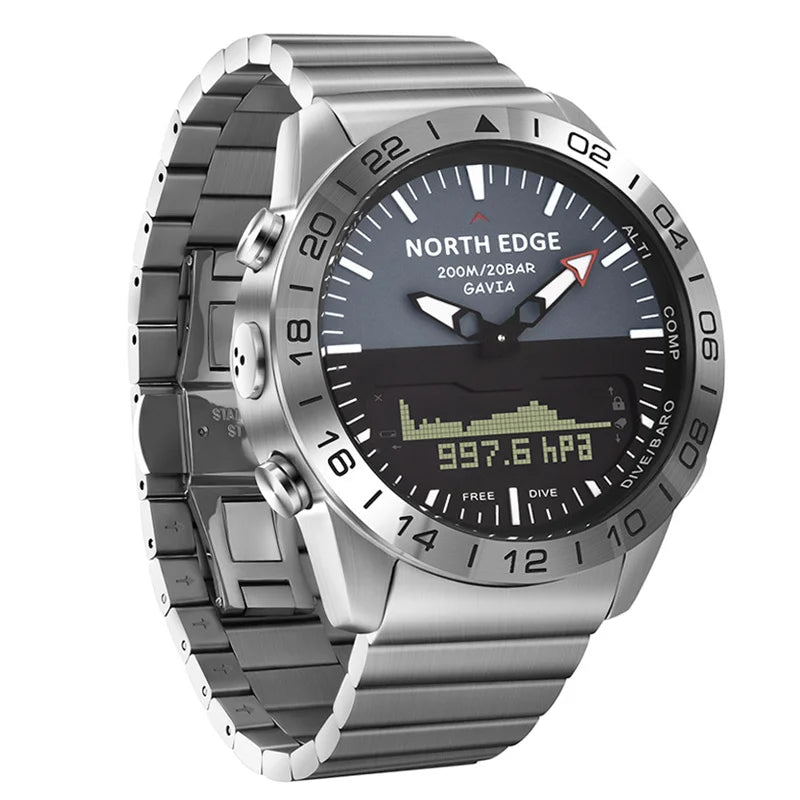 NORTH EDGE Men's Smart Business Leisure Waterproof Watch