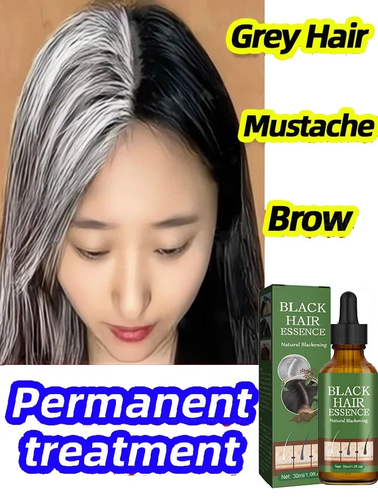 Gray Hair Treatment Serum White to Black Natural