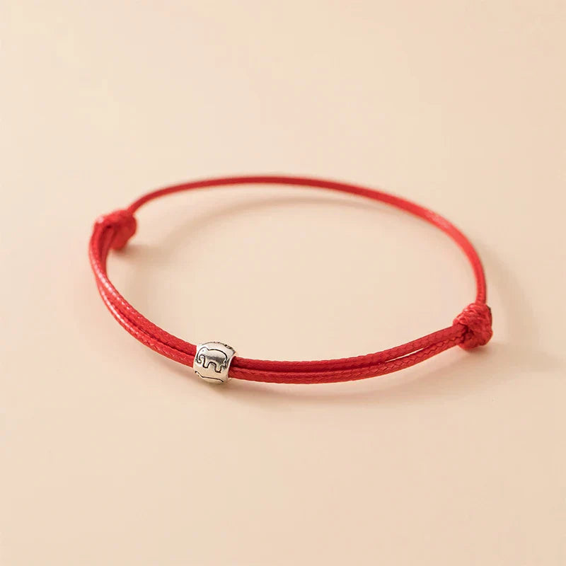 YIZIZAI 925 Sterling Silver Cute Elephant Simple Wax