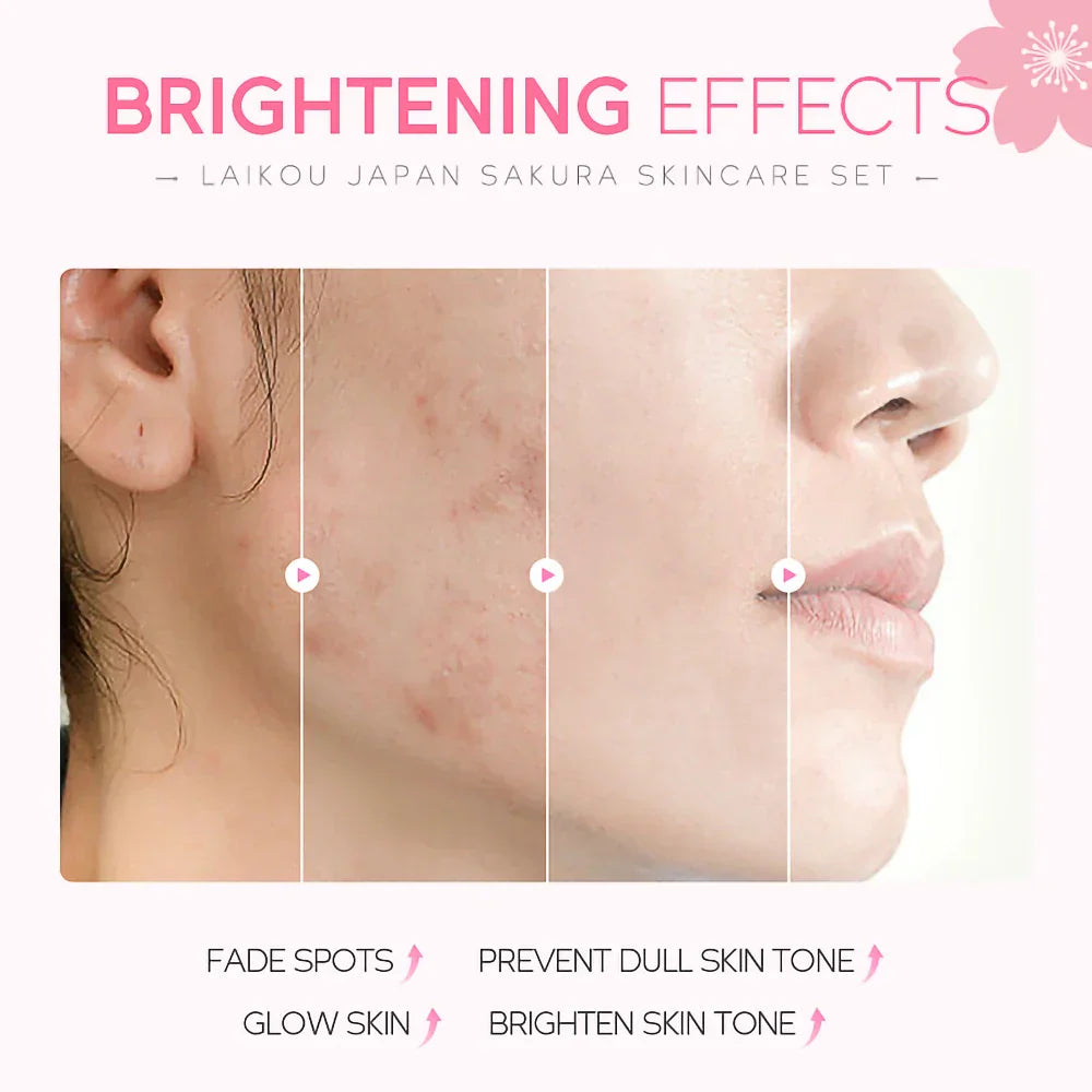 Sakura Skincare Set Oil Control Facial Cleanser Nourishing