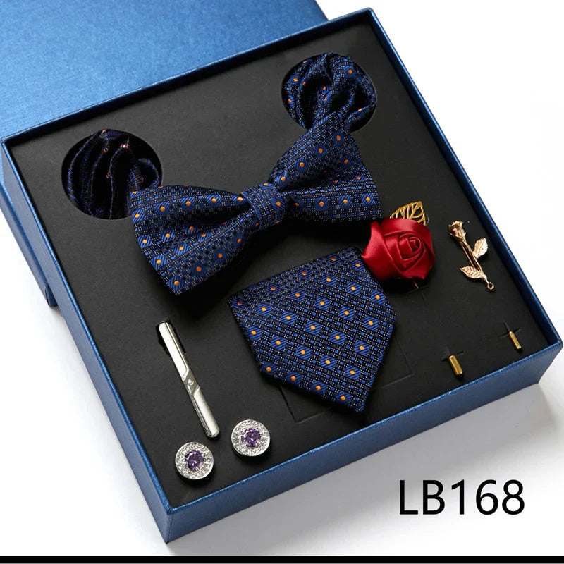 Luxury Quality Tie Set With Necktie Bowtie Pocket
