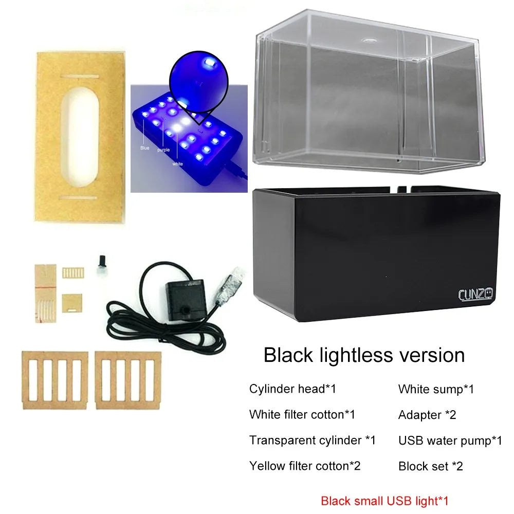 Portable Mini Betta Fish Tank Aquarium Desktop Decorations
