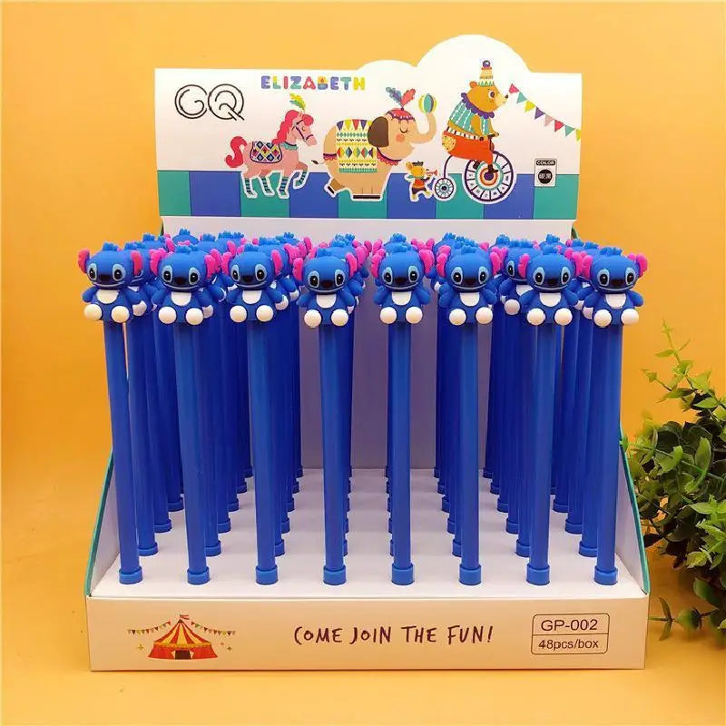 Disney 48 Pcs/lot Cartoon Stitch Gel Pen Cute