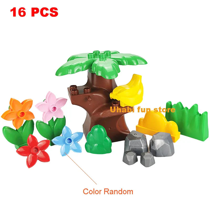 Bulk Big Particle Building Block Accessories Animal House
