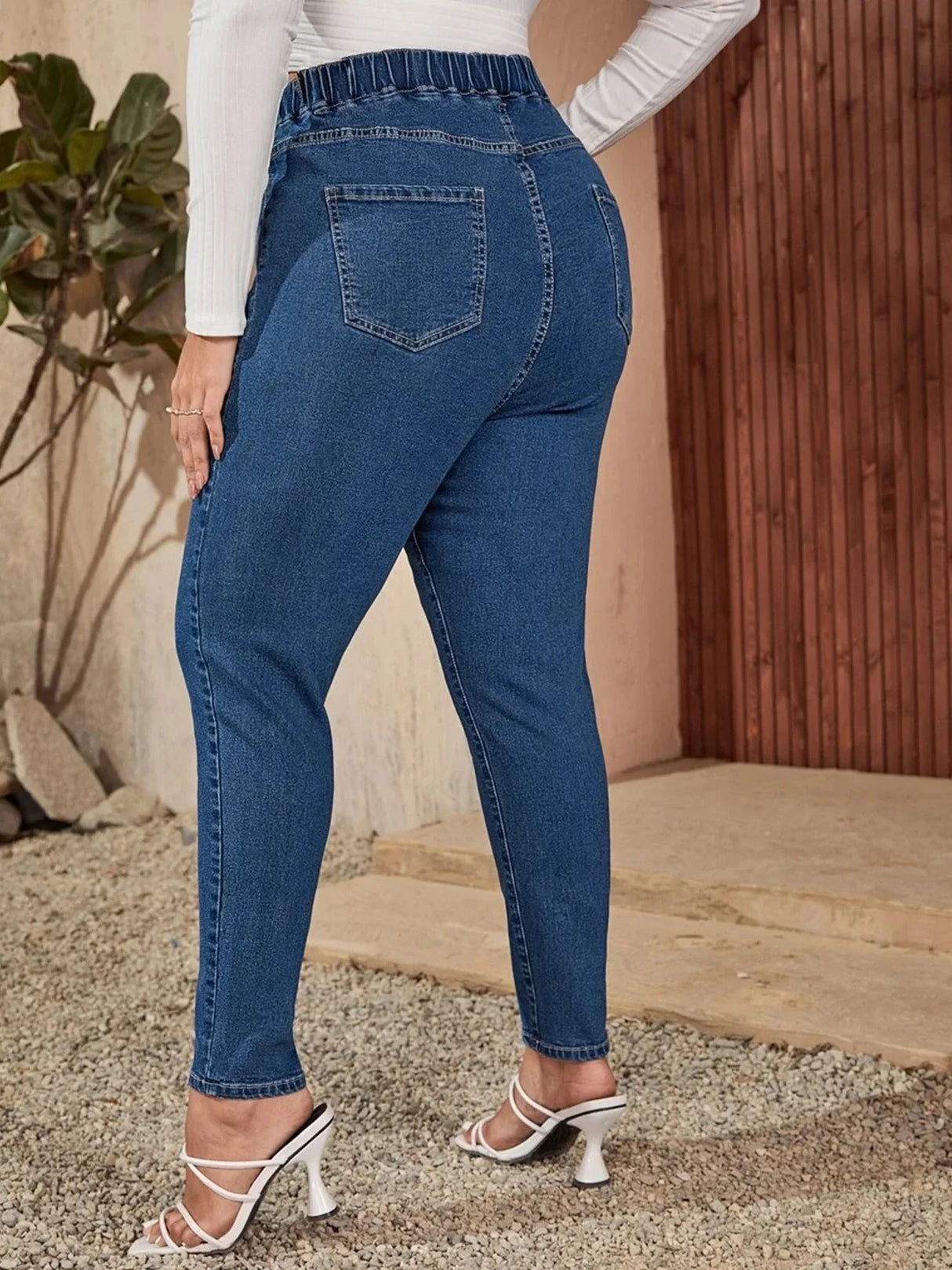 Plus Size Jeans for Women High Waist Stretchy