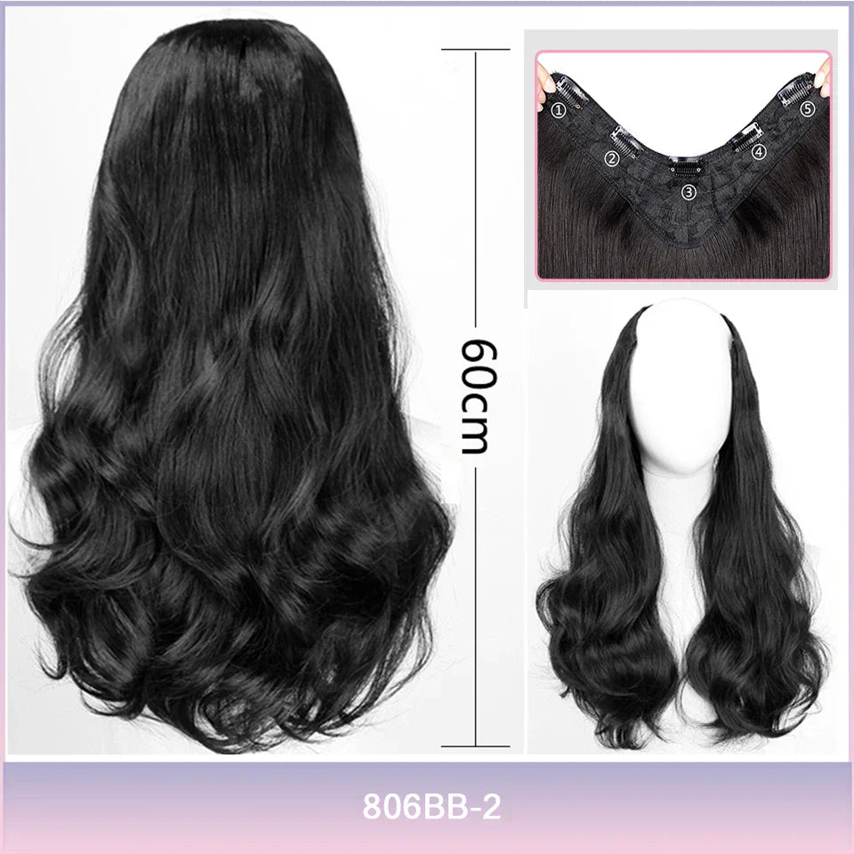AS-Part Synthetic Clip In Hair Extension Long Thick