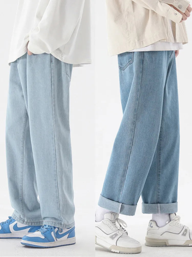 2023 New Korean Fashion Men's Casual Ankle-Length Jeans