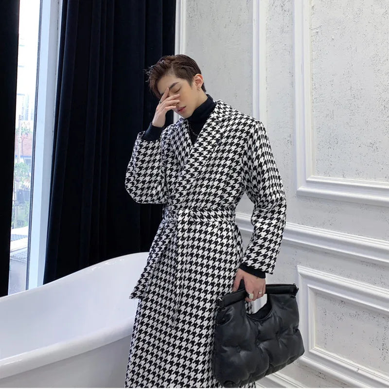 NOYMEI Contrast Color Korean Style Lapel Belt Design