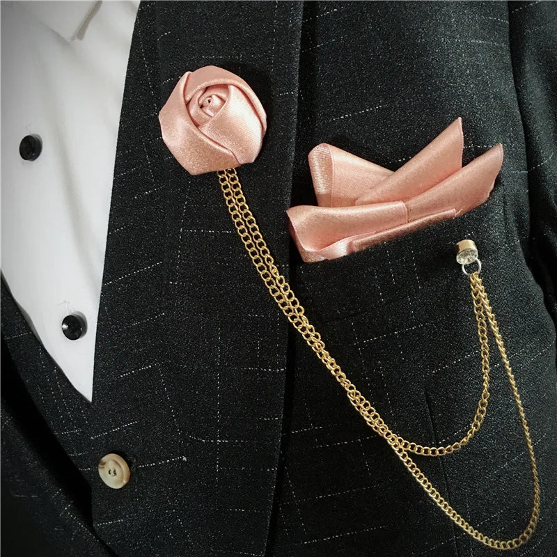Men's Bow Tie Corsage Pocket Towel Sets British