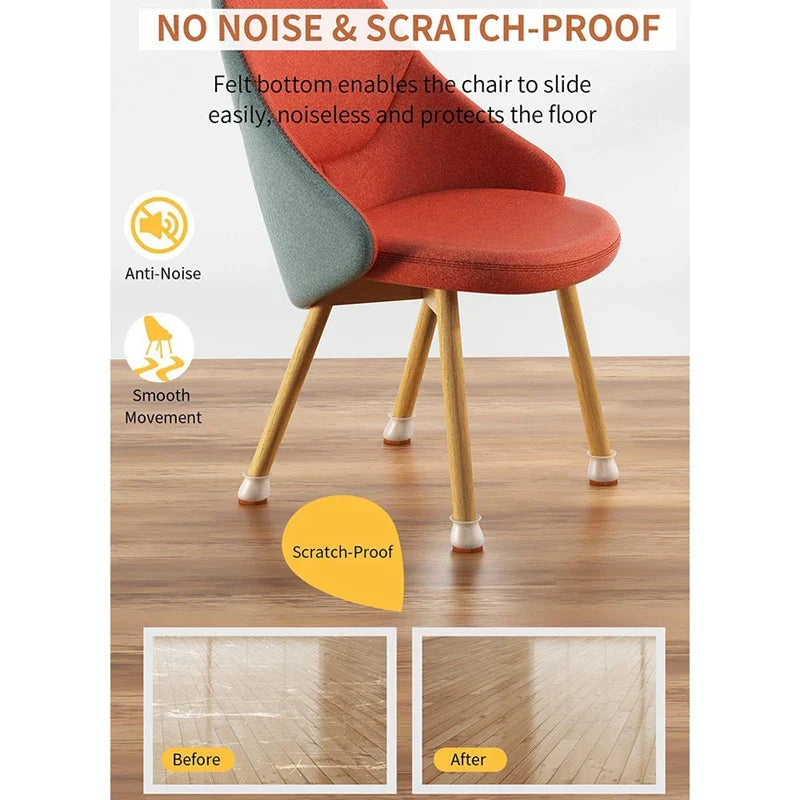 Chair Leg Floor Protection Mat Thick Felt Silicone