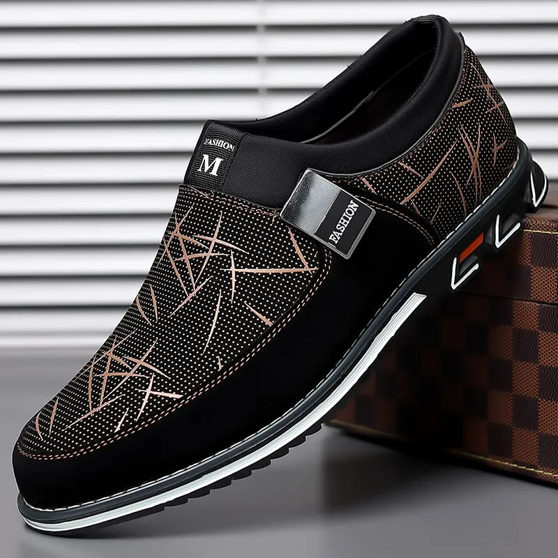Classic Casual Men's Leather Shoes SlipOn Loafers for