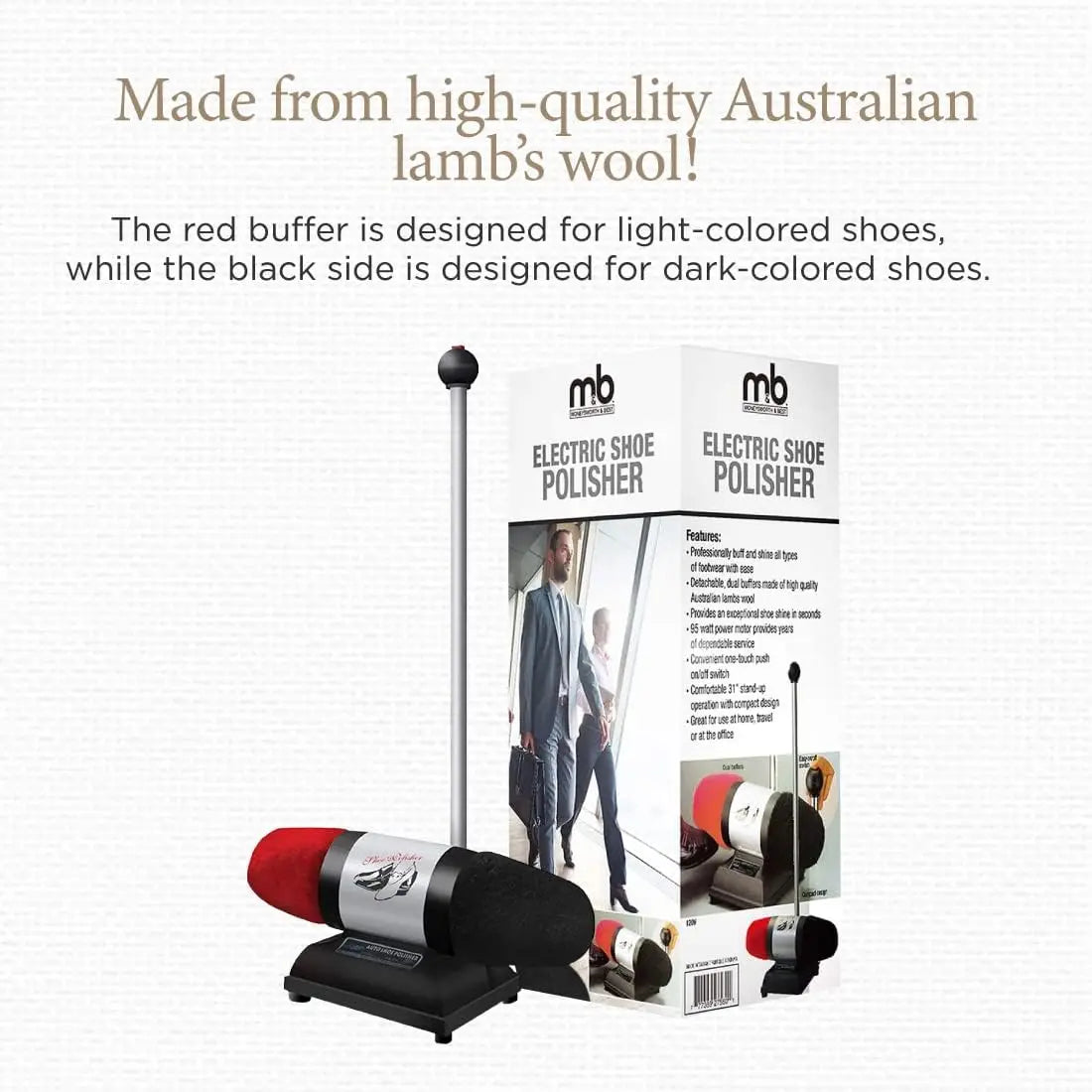 Moneysworth & Best Electric Shoe Polisher DualBuffer Shoe
