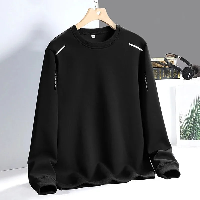 Spring Autumn Pullover Men's Round Neck Letter Printed