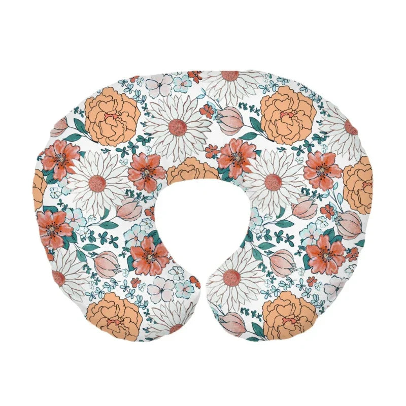 Soft Breathable Ushaped Nursing Pillow Cover Cartoon Print