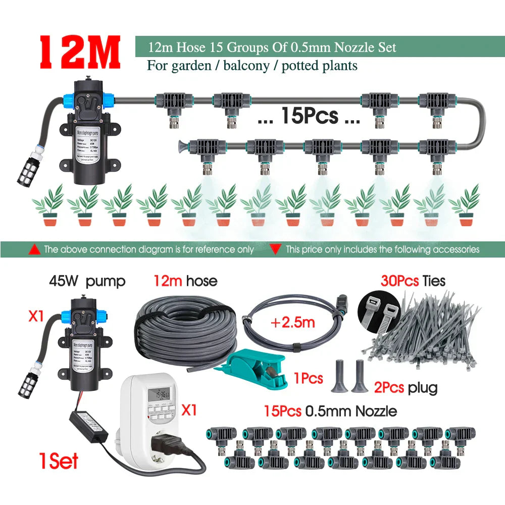 0.5MM Adjustable Spray Nozzle Automatic Irrigation Equipment 45W
