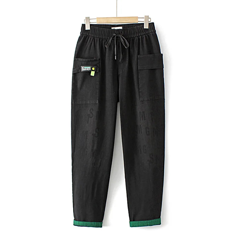 Plus Size Jeans Womens Clothing Fall Letter Print