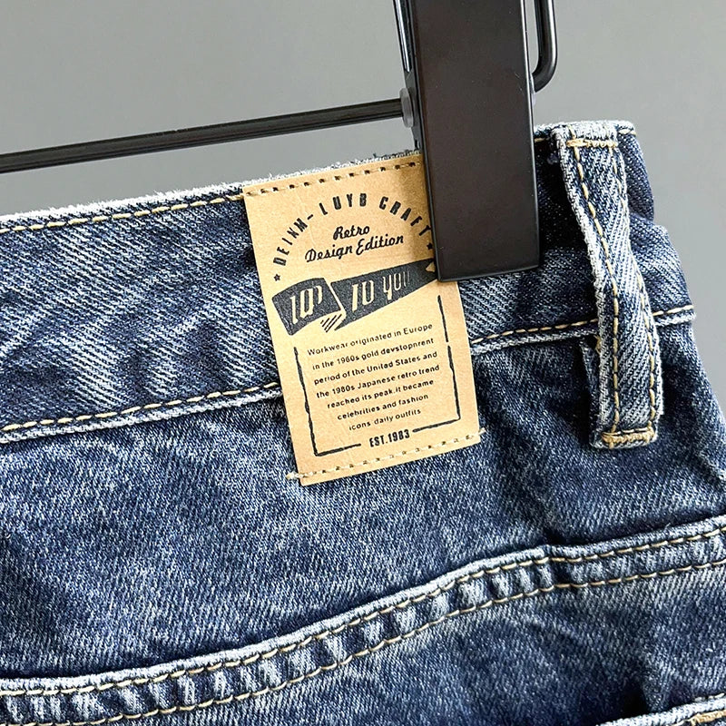High Quality Spring New Vintage Jeans Men Fashion