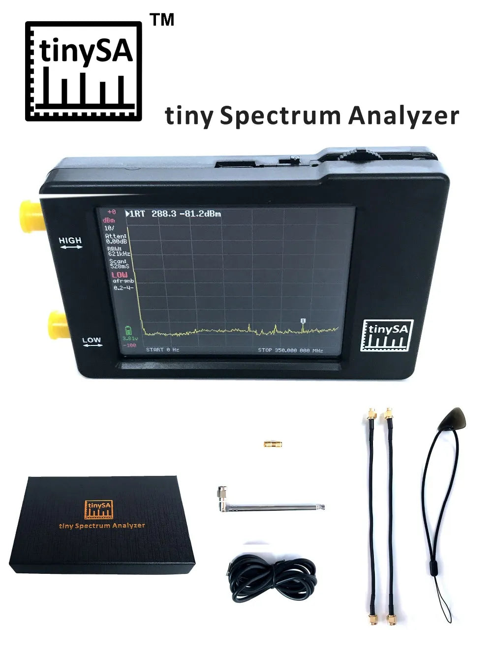 Original Hugen Version TinySA 2.8 inch Display 100kHz