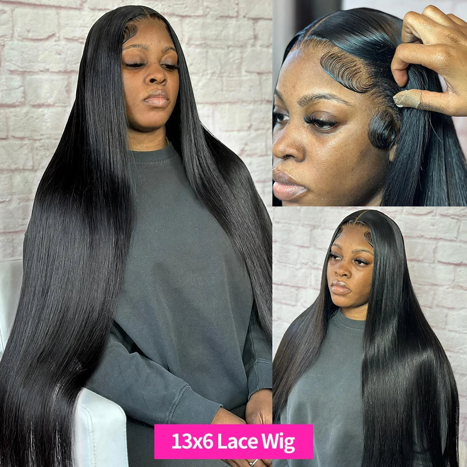 Luvin 13x4 13x6 Bone Straight Lace Front Human