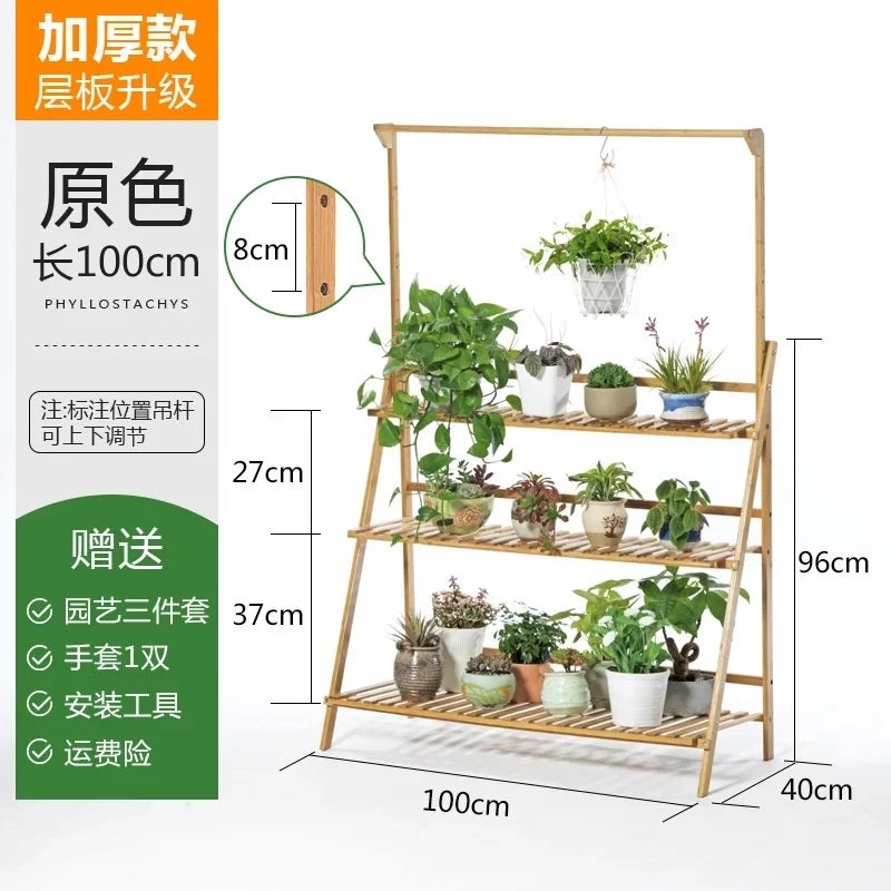 Plant Stand Storage Shelf 3-Tier Hanging Stand for