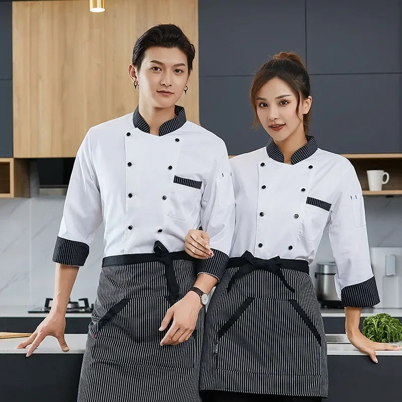 Chef overalls longsleeved cake shop baker overalls hotel