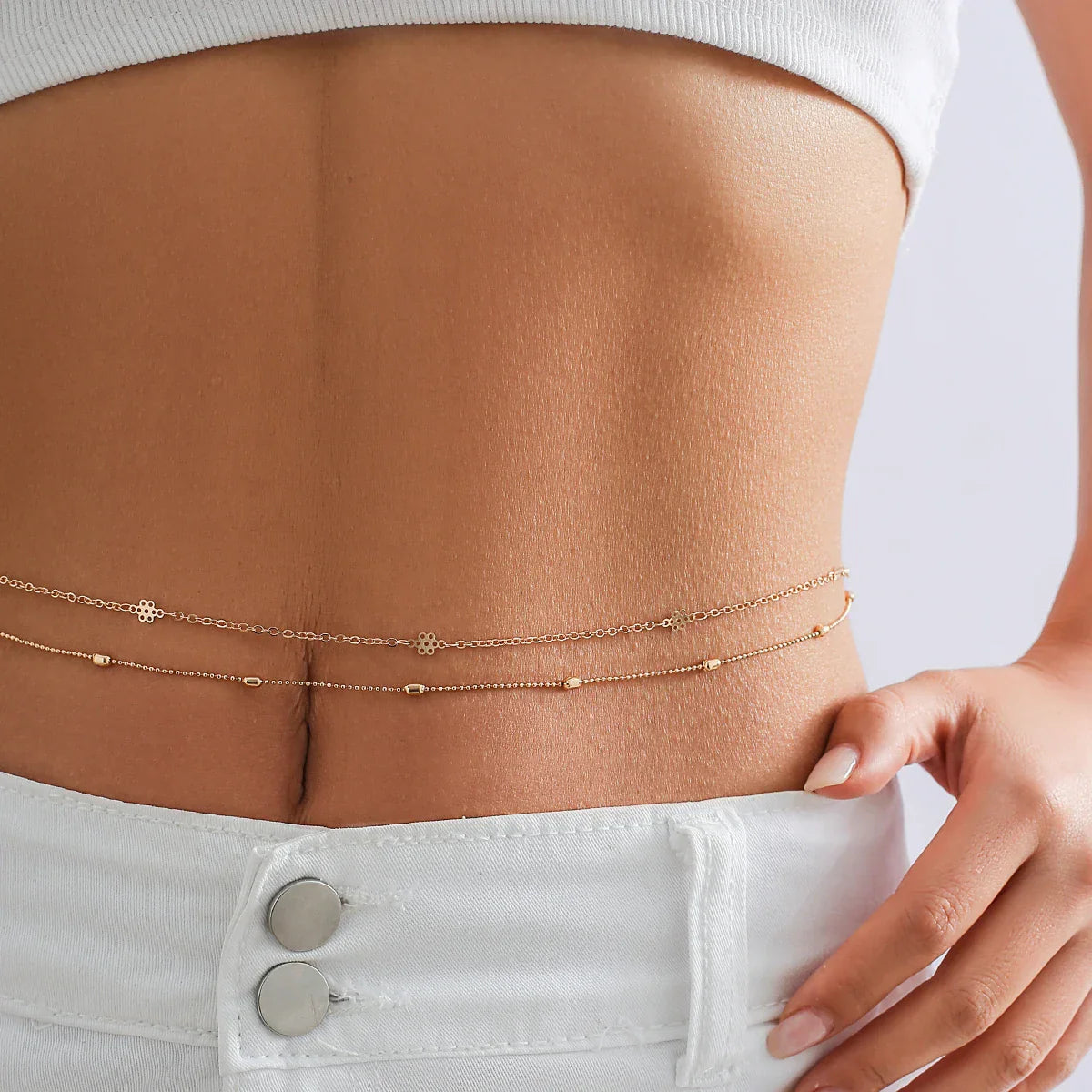 Salircon Fashion Design Chinese Knot Belly Waist Chain