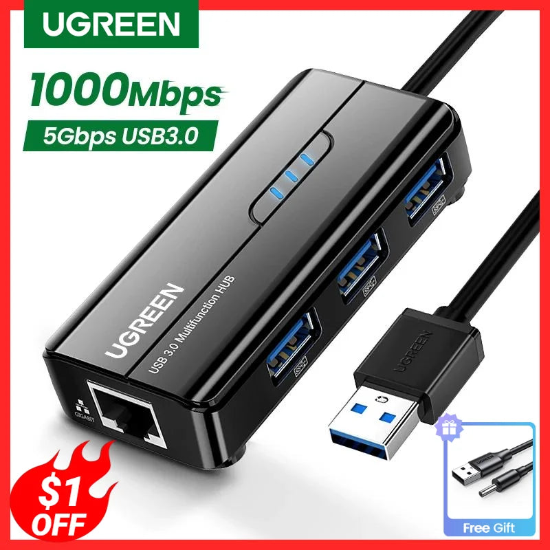 UGREEN USB Ethernet Adapter 1000/100Mbps USB to RJ45