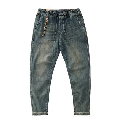 3271# Autumn New Japanese Retro Beaded Denim Jeans