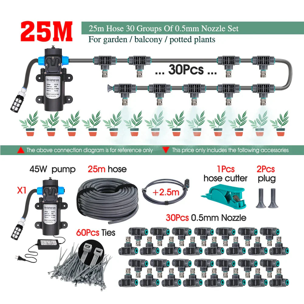 0.5MM Adjustable Spray Nozzle Automatic Irrigation Equipment 45W