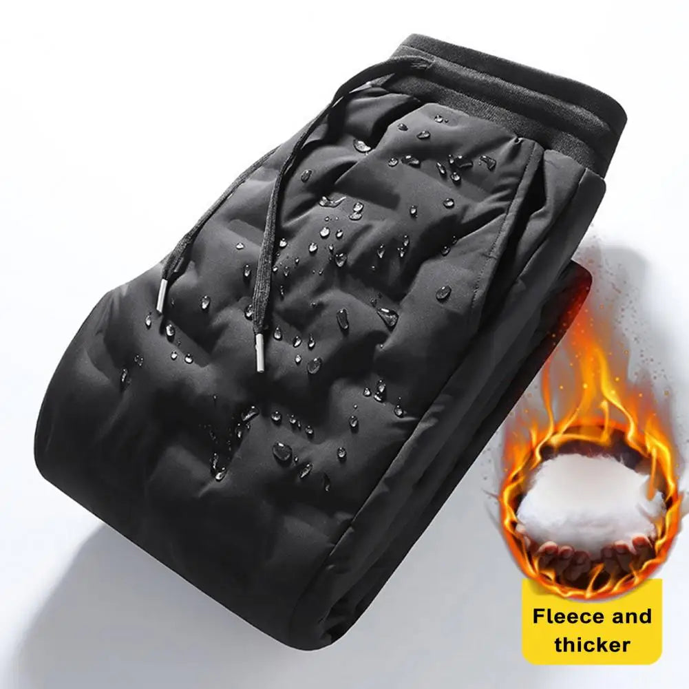 Elastic Waist Men Thickened Cotton Pants Men's Winter