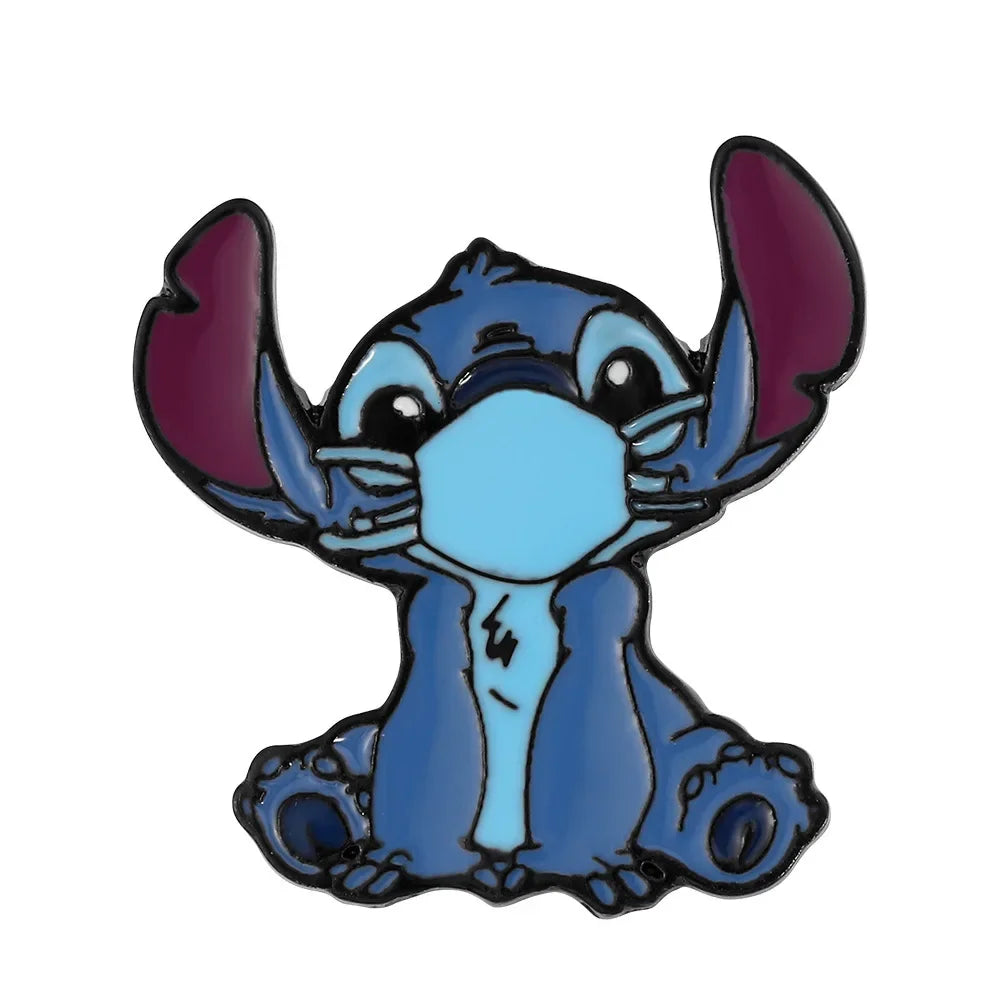 Stitch Lapel Pins for Backpack Accessories Cartoon Lilo