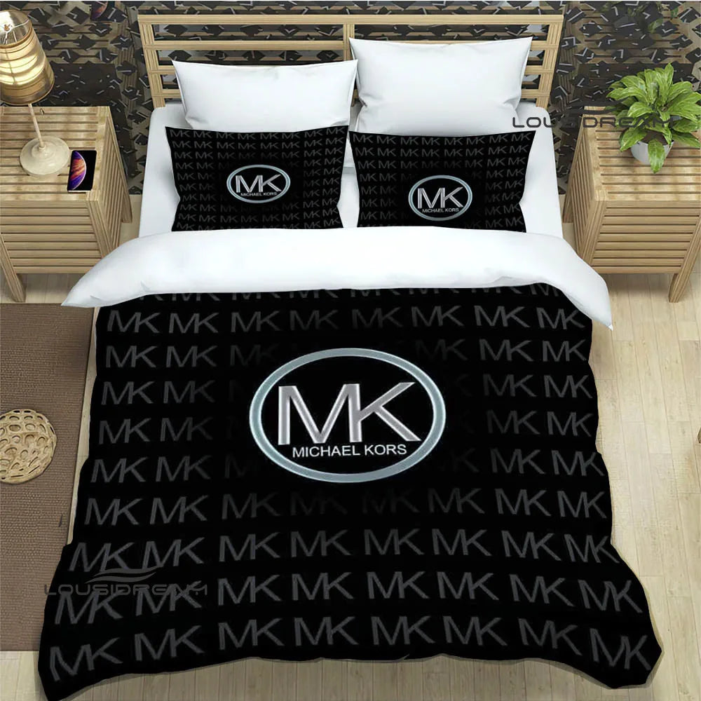 M-Michael-Kors logo printed Bedding Sets exquisite supplies set