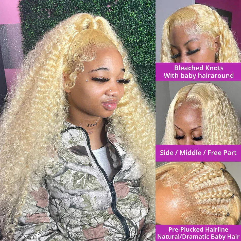 Wiggogo Blonde Lace Front Wig Glueless 613 Hd